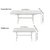 9-Piece Outdoor Extendable Dining Set with 8 Rope Weave Chairs (163 cm - 214 cm) in Grey – Pieces White Marble
