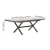 9-Piece Outdoor Extendable Dining Set with 8 Rope Weave Chairs (163 cm - 214 cm) in Grey – Pieces Woven Armchairs
