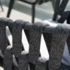 9-Piece Outdoor Extendable Dining Set with 8 Rope Weave Chairs (163 cm - 214 cm) in Grey – Pieces Woven Armchairs