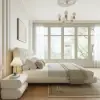 Bubbou Queen Boucle Upholstered Platform Bed with Bubble Headboard