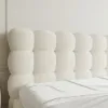 Bubbou Queen Boucle Upholstered Platform Bed with Bubble Headboard