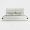 Bubbou Queen Boucle Upholstered Platform Bed with Bubble Headboard