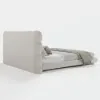 Bubbou Queen Boucle Upholstered Platform Bed with Bubble Headboard