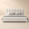 Bubbou Queen Boucle Upholstered Platform Bed with Bubble Headboard