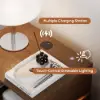 Picture of Lumio Walnut 2-Drawer LED Besidetable with Charging Station, Set of 2