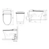 Smart Toilet Modern White Rimless Back To Wall with Dual Flush (3 Star) – AUD-H1468
