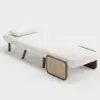 71 cm 1-Seater Velvet & Rattan Convertible Sleeper Chair