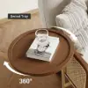 71 cm 1-Seater Velvet & Rattan Convertible Sleeper Chair
