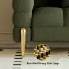 Axial 200 cm Boucle Fluted Sofa with Gold Legs & Pillows, Set of 2 – Aurora – AUD-H1471