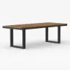 Tevara Outdoor Teak & Aluminium Dining Table in Grey, Seats 6-8