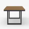 Tevara Outdoor Teak & Aluminium Dining Table in Grey, Seats 6-8