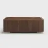 Vewal 3200 mm L-Shaped Modular Cotton-Linen Sectional Sofa Set with 889 mm Square Coffee Table