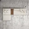 L-Shaped Modular Leather Sectional Sofa Set with Square Coffee Table