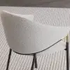 Set of 2 Modern Chenille Upholstery Dining Chairs White&Gray