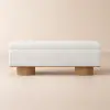 Picture of Teddy Fabric Fluffy Faux Fur Flip Top Wood Storage Bench – White – AUD-H1481