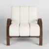 Boucle Ash Wood Accent Chair