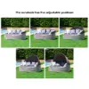 Cocaro 2-Piece Outdoor Weatherproof Daybed with Foldable Sun Canopy (191 cm) in Gray