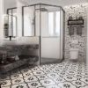 Picture of Bathroom Patterned Floor Tile 400x400mm, Vintage Non-Slip, Hard-Wearing