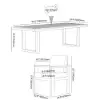 Tevara 6 - Person Rectangle Wood & Aluminium Outdoor Patio Dining Table 6 Dining Chairs