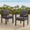 Picture of Tevara 6-Person Rectangle Wood & Aluminium Outdoor Patio Dining Table 8 Dining Chairs