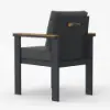 Picture of Tevara 6-Person Rectangle Wood & Aluminium Outdoor Patio Dining Table 8 Dining Chairs