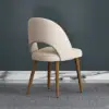 4-Pieces Modern Dining Chairs Cotton and Linen Upholstery Sand