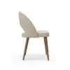 4-Pieces Modern Dining Chairs Cotton and Linen Upholstery Sand