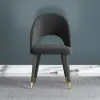 Modern Upholstered Black Dining Chair Velvet Side Chairs 4-Pieces