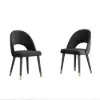 Modern Upholstered Black Dining Chair Velvet Side Chairs 4-Pieces