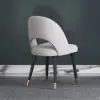 Modern Light Grey Velvet Dining Chair with Wooden Legs, 4 Pieces