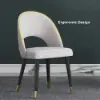 Modern Light Grey Velvet Dining Chair with Wooden Legs, 8 Pieces