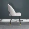 Modern Light Grey Velvet Dining Chair with Wooden Legs, 8 Pieces