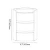 Modern white Bedside Table with 3-drawer marble and leather – Tables