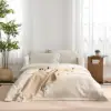 135 cm 1-Seater Warm White Boucle Convertible Sleeper Sofa with Storage & Pillows – AUD-H1504