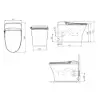 Smart Toilet Modern White Rimless Back To Wall with Dual Flush (3 Star) – AUD-H1505