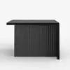 Modern 130 cm Wood Kitchen Island with Storage, Black
