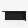 Modern 183 cm Matte Sintered Stone Kitchen Island with Storage, Black