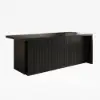 Modern 183 cm Wood Kitchen Island with Drawers & Cabinets, Black