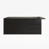 Modern 183 cm Wood Kitchen Island with Drawers & Cabinets, Black