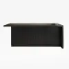 Modern 183 cm Wood Kitchen Island with Drawers & Cabinets, Black