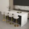 Modern 183 cm Wood Kitchen Island with Storage, White & Black