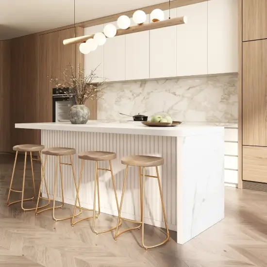 Modern 180 cm Wood Kitchen Island with Drawers & Cabinets, White