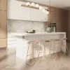 Modern 180 cm Wood Kitchen Island with Drawers & Cabinets, White