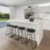 Modern 180 cm Wood Kitchen Island with Drawers & Cabinets, White