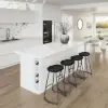 Modern 180 cm Wood Kitchen Island with Drawers & Cabinets, White