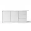Modern 180 cm Wood Kitchen Island with Drawers & Cabinets, White