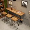 1800mm Industrial Rectangular plywood Bar Table