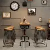 51.2" Industrial Rectangular Plywood Bar Table
