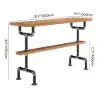 51.2" Industrial Rectangular Plywood Bar Table