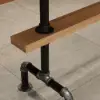 51.2" Industrial Rectangular Plywood Bar Table